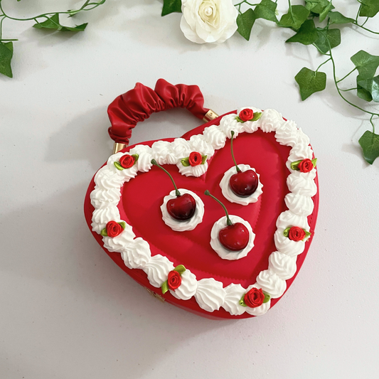 Red Velvet Fake Cake Crossbody Handbag