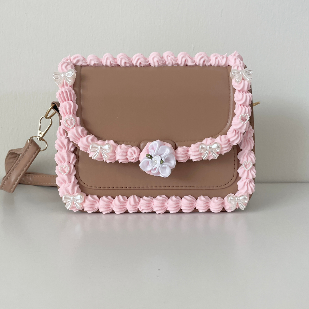 Choco Floral Crossbody Fake Cake Purse