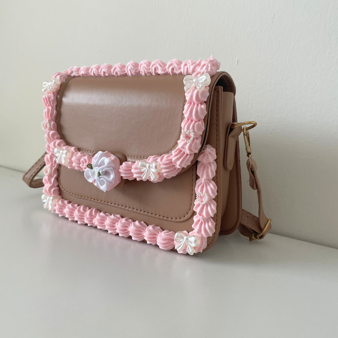 Choco Floral Crossbody Fake Cake Purse