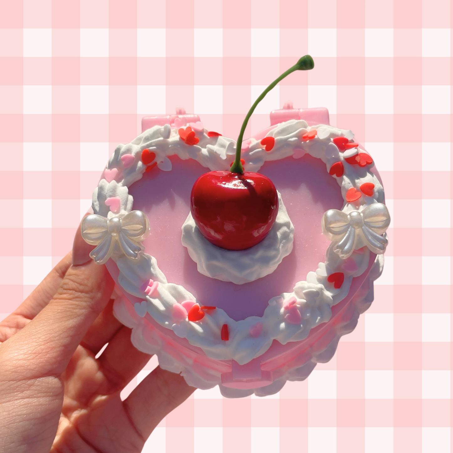 Strawberry Confetti Fake Cake Jewelry Box