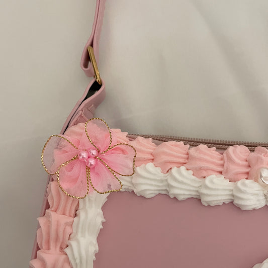 Pink Coquette Fake Cake Handle Purse