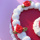 Red Velvet Heart Zippered Jewelry Box