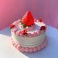 Strawberry Vanilla Zippered Faux Cake Jewelry Box