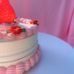 Strawberry Vanilla Zippered Faux Cake Jewelry Box