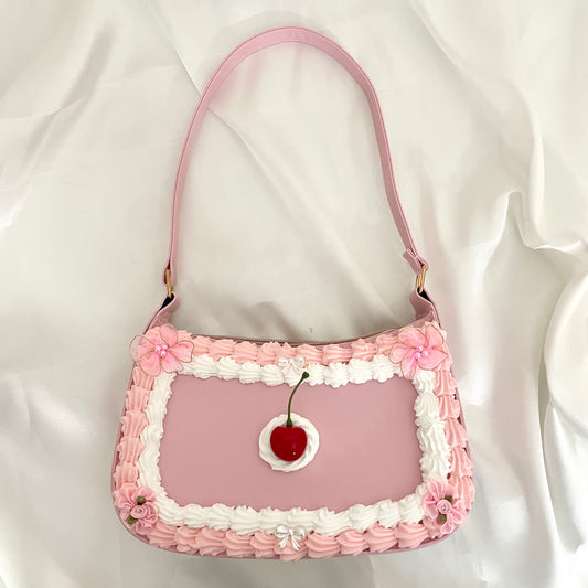 Pink Coquette Fake Cake Handle Purse