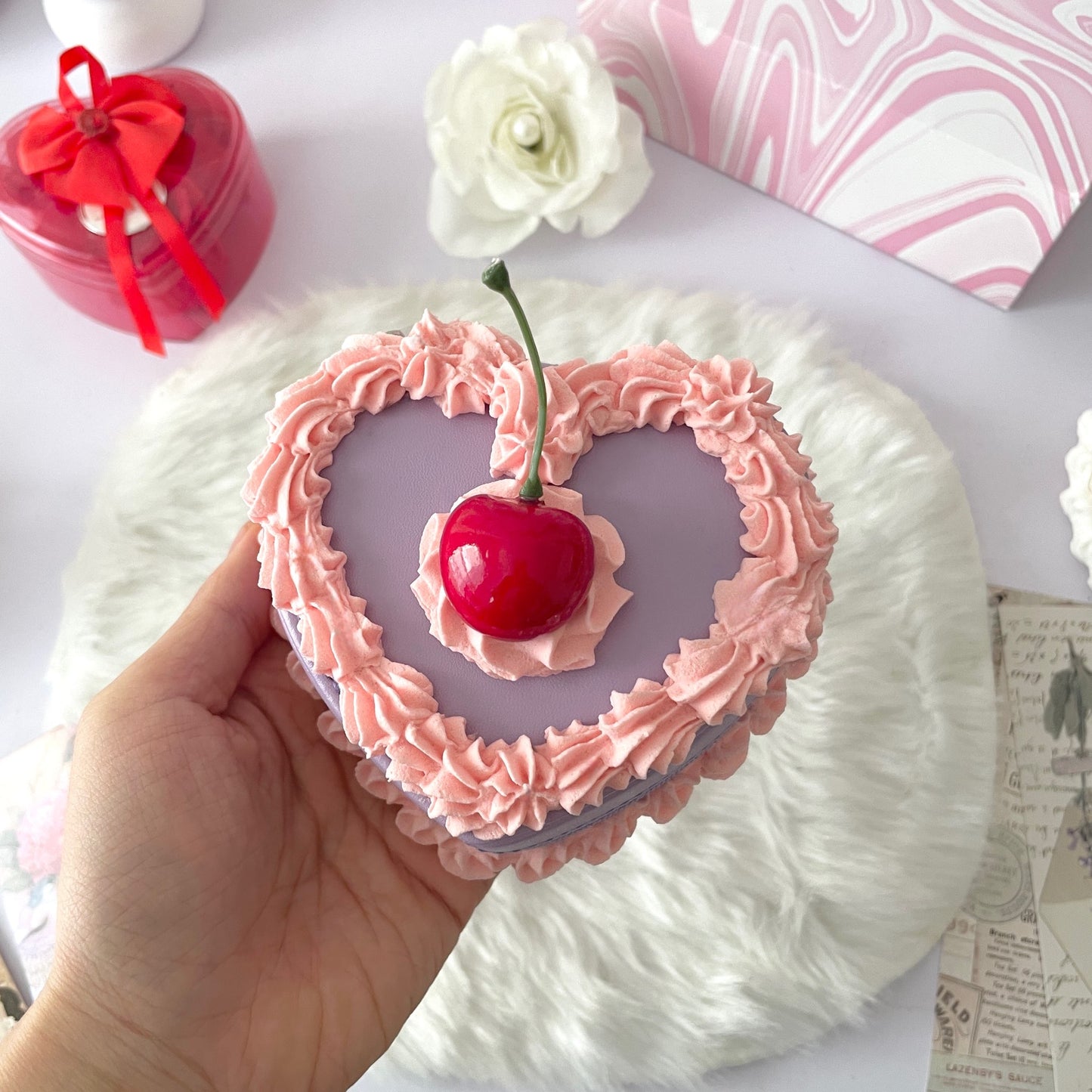 [LIMITED EDITION] Lavender Zippered Fake Cake Jewelry Box