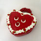Red Velvet Fake Cake Crossbody Handbag