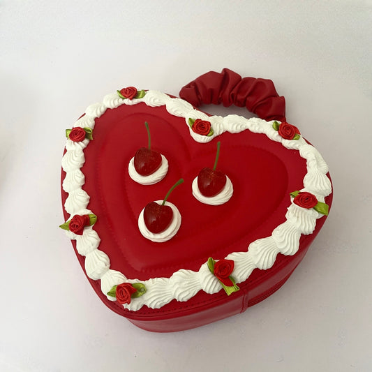 Red Velvet Fake Cake Crossbody Handbag