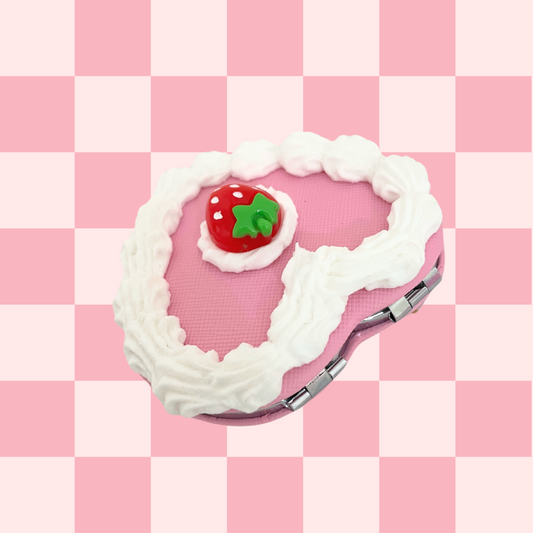 Strawberry Faux Cake Pocket Mirror