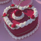 Red Velvet Heart Zippered Jewelry Box